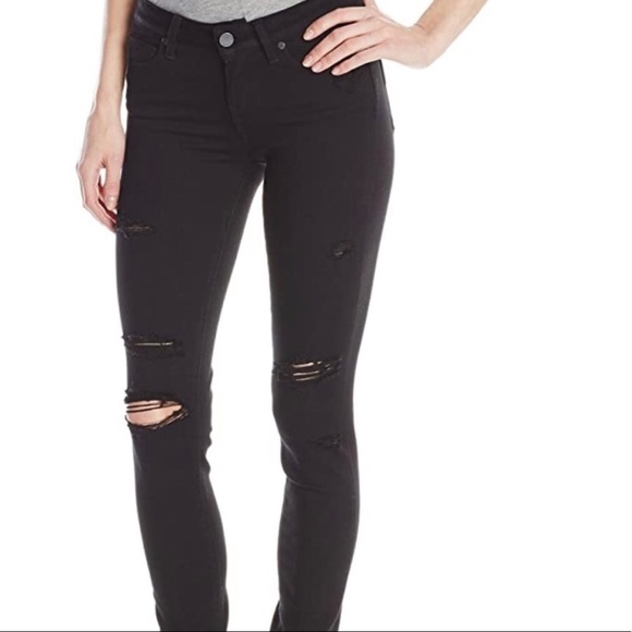 PAIGE Denim - PAIGE distressed Black Skinny Jeans